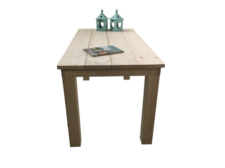 Steigerhout tafel zijkant