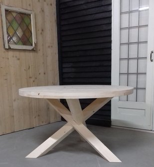 Ronde houten tafel steigerhout
