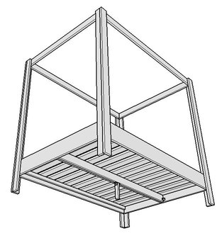 Tekening van hemelbed onderkant