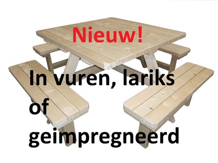 Vierkante Picknicktafel Bouwpakket