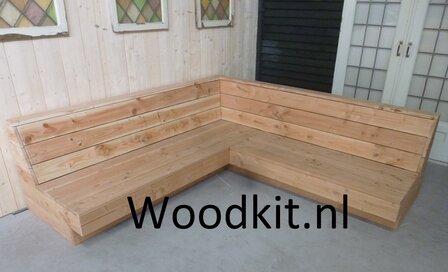 Hoekbank douglas hout bouwpakket