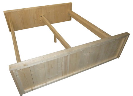 twee persoons bed steigerhout