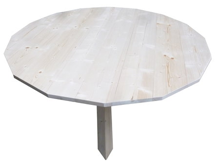ronde tafel steigerhout bovenaanzicht