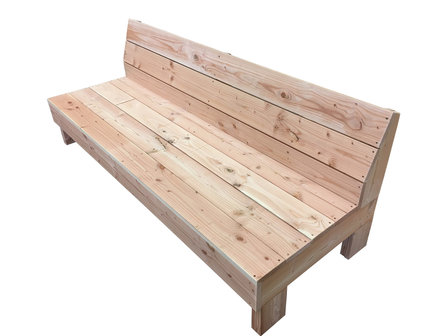 Productie bestuurder serie Loungebank douglas hout op maat Bouwpakket! - Woodkit