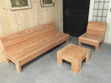 Loungebank hout op maat Bouwpakket! - Woodkit