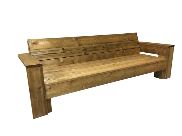 medaillewinnaar strijd Gevoel Loungebank met armleuningen geïmpregneerd hout Bouwpakket! - Woodkit