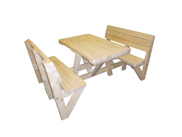 Picknicktafel met rugleuning