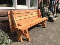 Inklapbare picknicktafel douglas hout voor het huis
