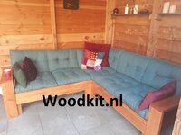 Hoekbank Siberisch lariks hout