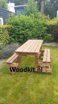 Inklapbare picknicktafel en tuinbank in 1